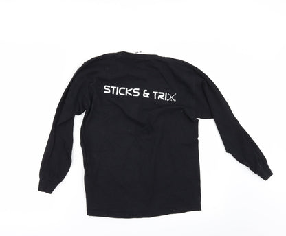 Fruit of the Loom Girls Black   Basic T-Shirt Size 9-10 Years