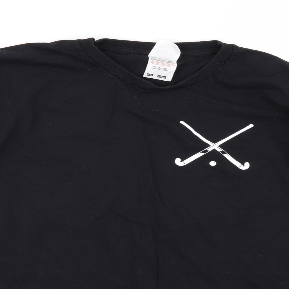 Fruit of the Loom Girls Black   Basic T-Shirt Size 9-10 Years