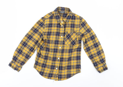 Primark Boys Yellow Check  Basic Button-Up Size 6-7 Years