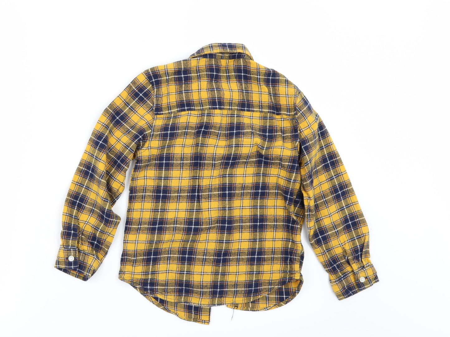 Primark Boys Yellow Check  Basic Button-Up Size 6-7 Years