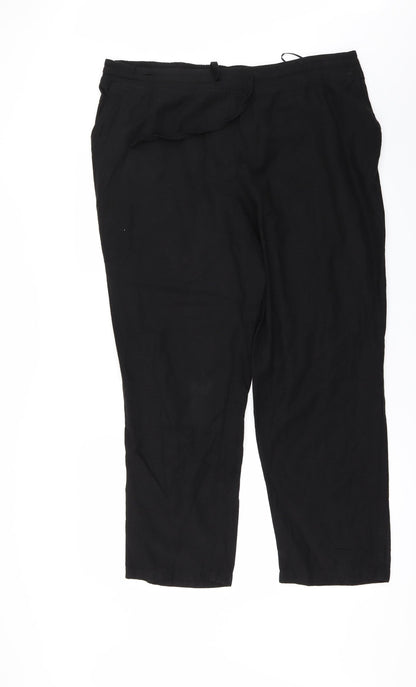 Capsual Womens Black   Trousers  Size 20 L28 in