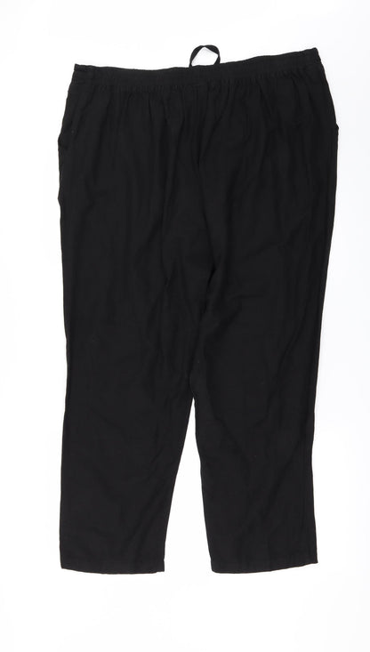 Capsual Womens Black   Trousers  Size 20 L28 in