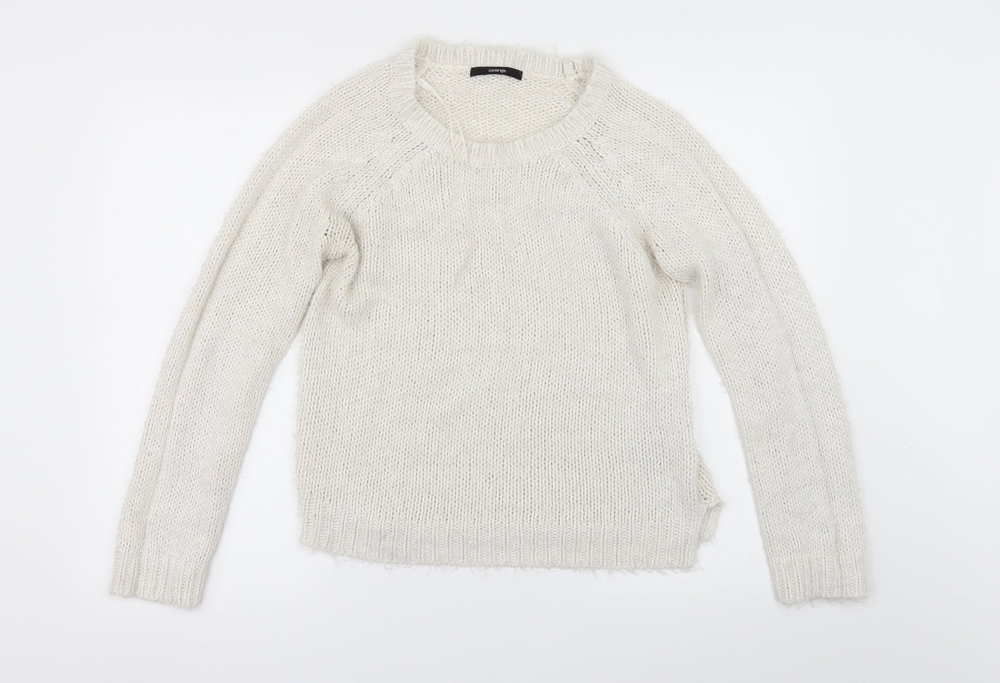 George Womens White   Pullover Jumper Size 12