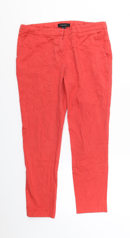 Atmosphere Womens Red   Cropped Trousers Size 10 L25 in