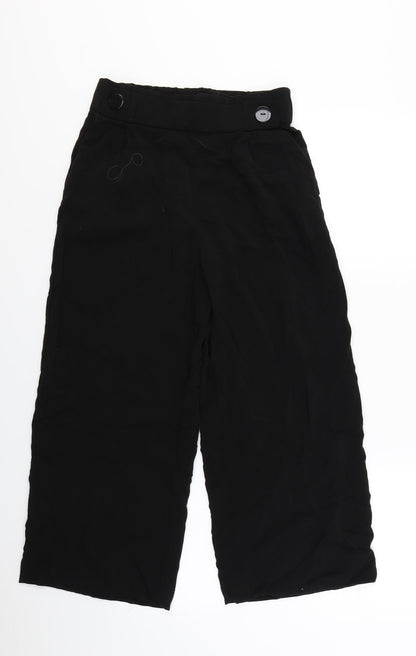 Womens UK Size S Zara Regular Fit Bloomer Black Trousers