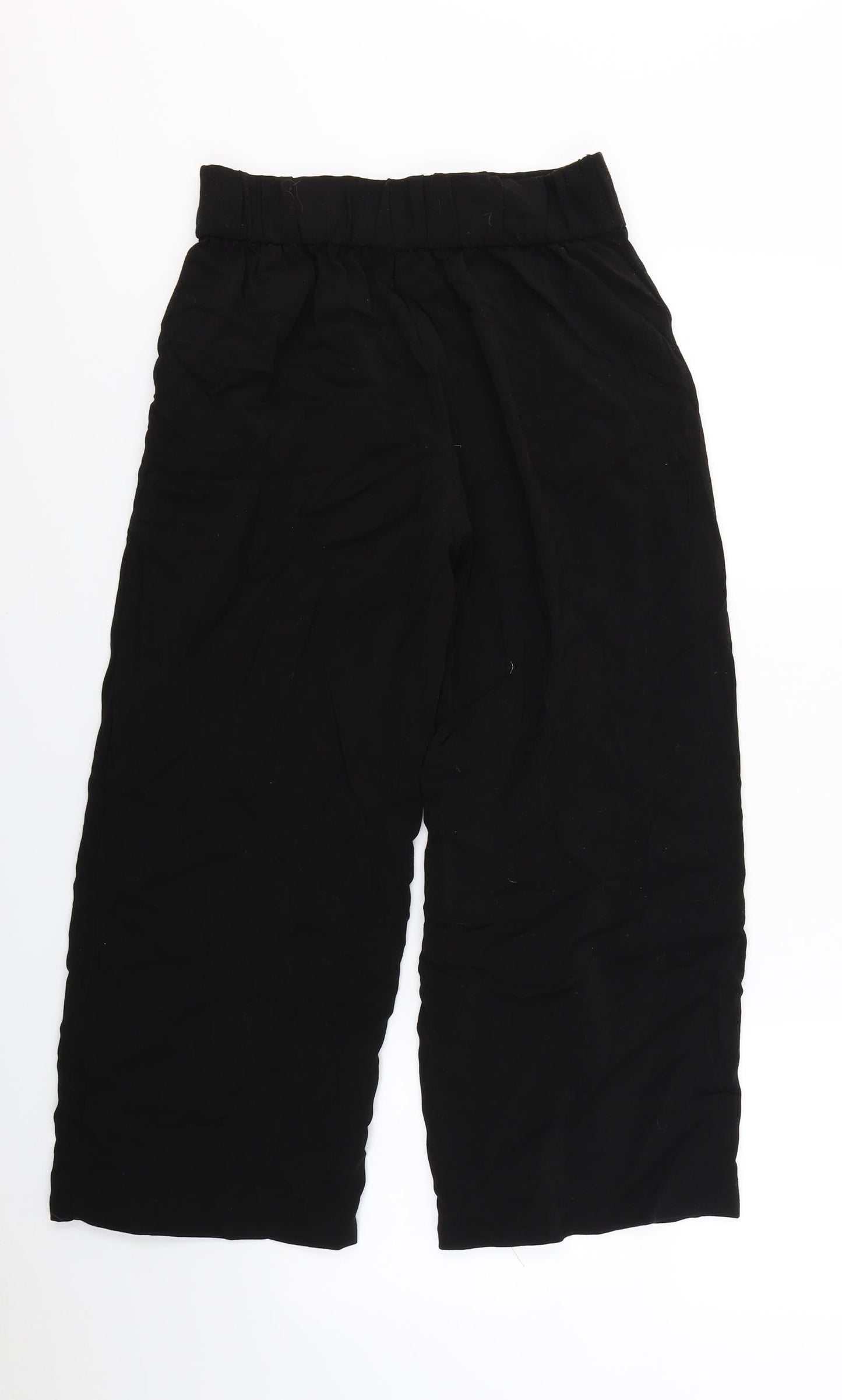 Womens UK Size S Zara Regular Fit Bloomer Black Trousers