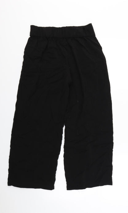 Womens UK Size S Zara Regular Fit Bloomer Black Trousers