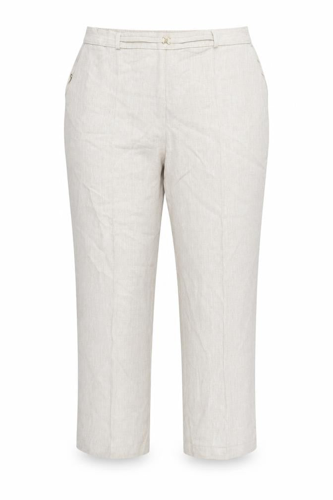 Marks & Spencer Womens Beige  Rayon Trousers  Size 16 L28 in