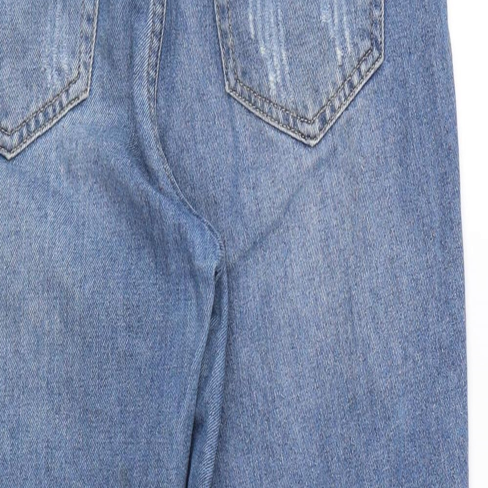 PUELLA Womens Blue  Denim Straight Jeans Size 10 L24 in - Slogan