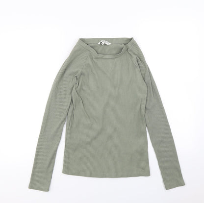 Brave Soul Womens Green  Knit Pullover Jumper Size M