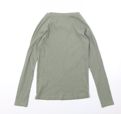 Brave Soul Womens Green  Knit Pullover Jumper Size M