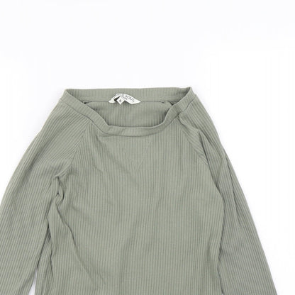 Brave Soul Womens Green  Knit Pullover Jumper Size M