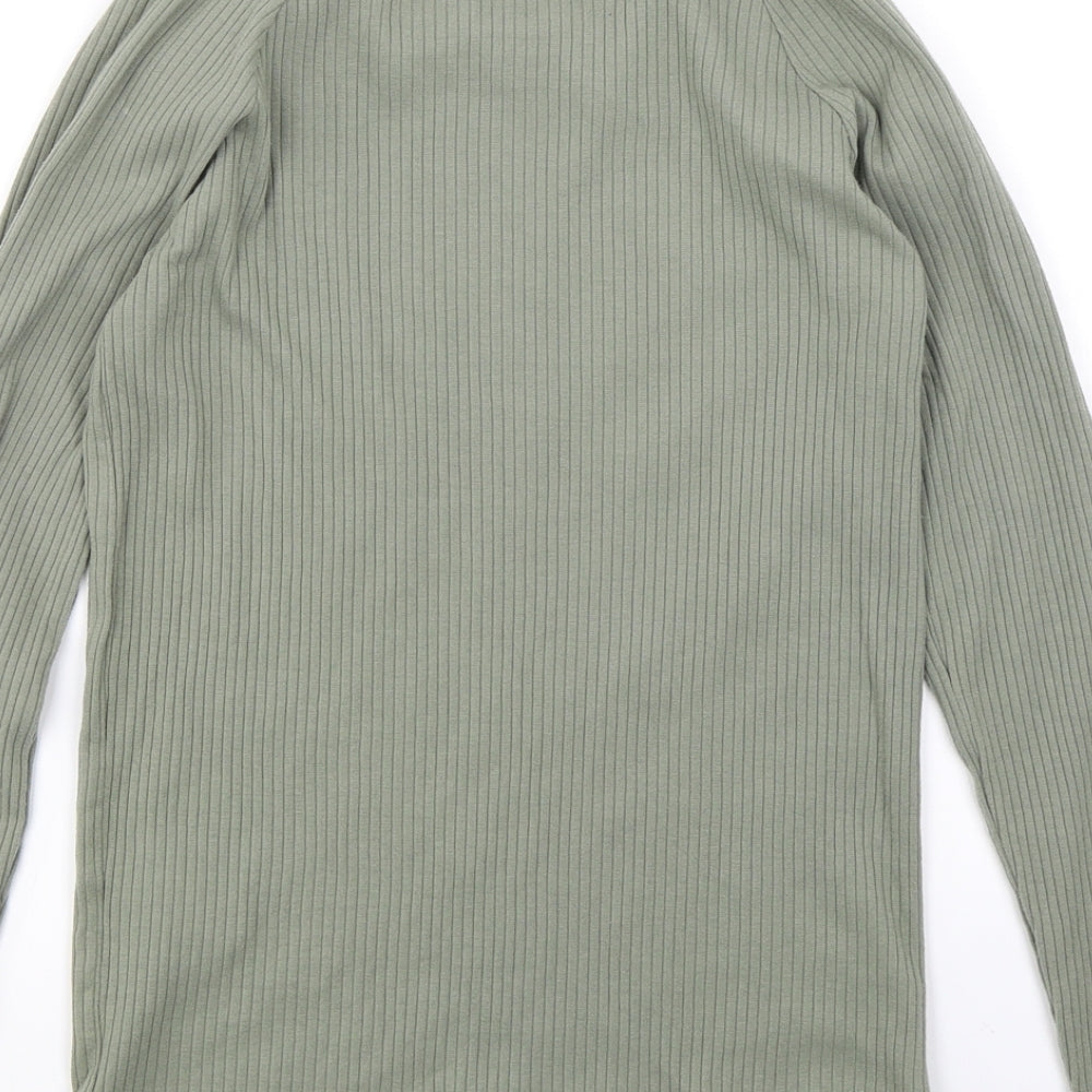 Brave Soul Womens Green  Knit Pullover Jumper Size M