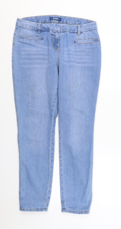 BHS Womens Blue  Denim Skinny Jeans Size 14 L28 in