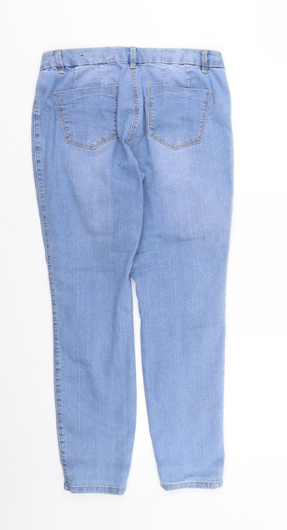 BHS Womens Blue  Denim Skinny Jeans Size 14 L28 in