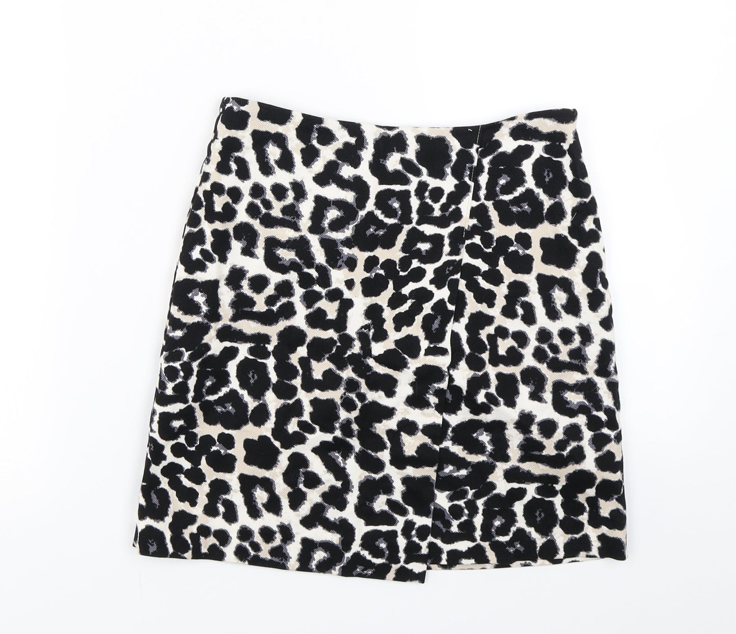 New Look Womens Beige Animal Print  A-Line Skirt Size 4