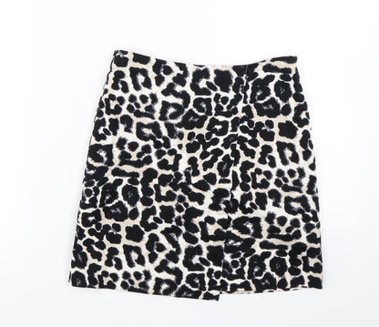 New Look Womens Beige Animal Print  A-Line Skirt Size 4