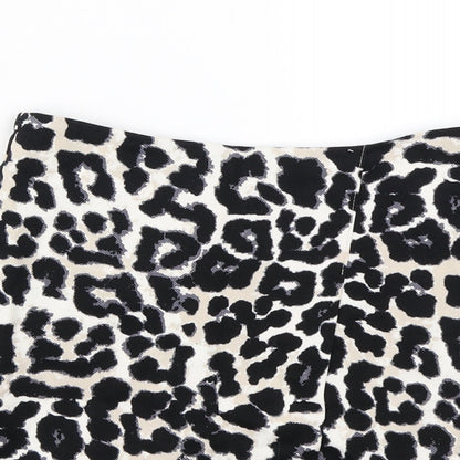New Look Womens Beige Animal Print  A-Line Skirt Size 4