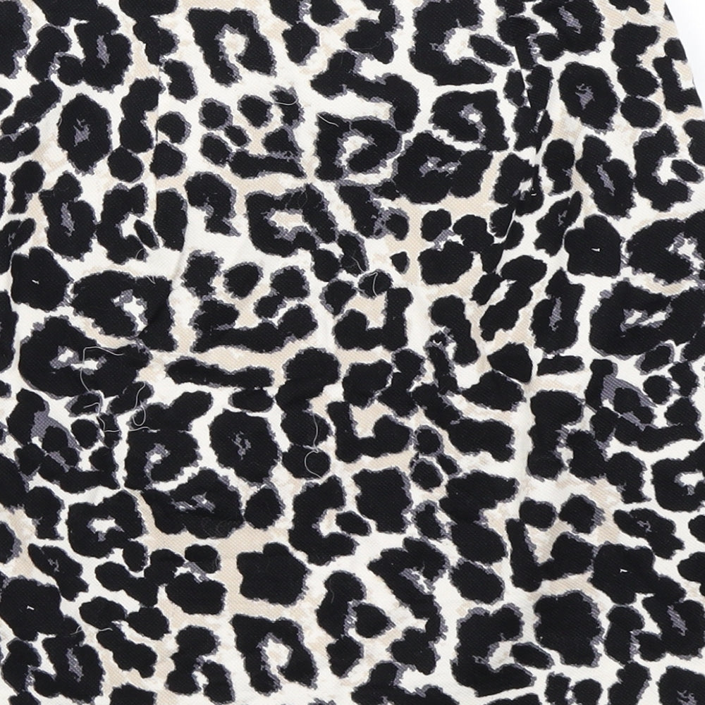 New Look Womens Beige Animal Print  A-Line Skirt Size 4