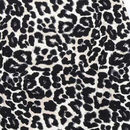 New Look Womens Beige Animal Print  A-Line Skirt Size 4