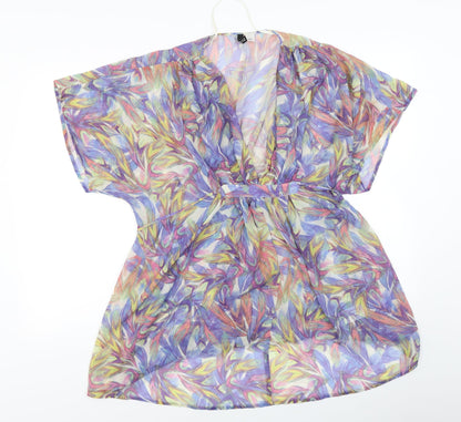 Divided by H&M Womens Multicoloured Floral Chiffon Basic Blouse Size 10  - Kaftan