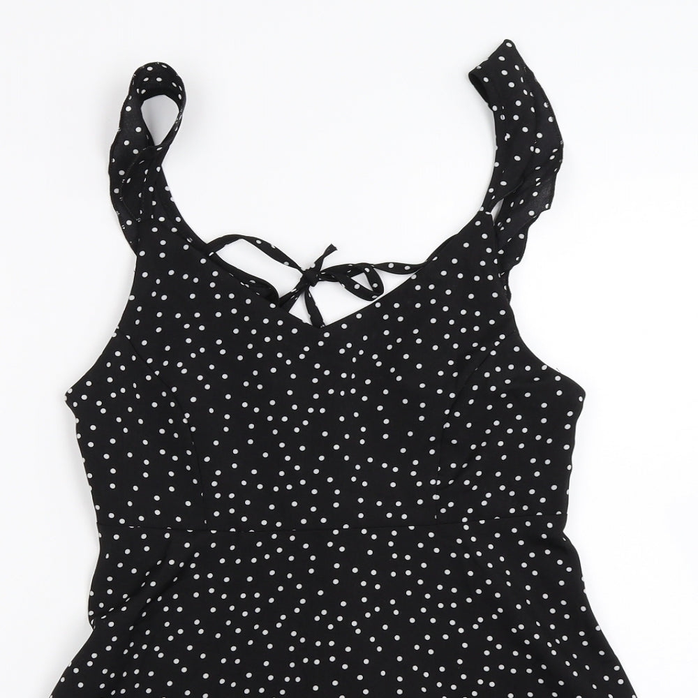 Womens UK Size M Preworn Black Camisole Blouse