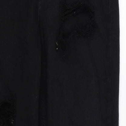 Topshop Womens Black  Denim Skinny Jeans Size 28 in L32 in