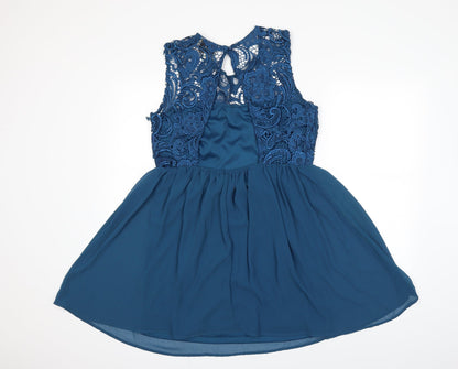 evie Womens Blue   Fit & Flare  Size 10