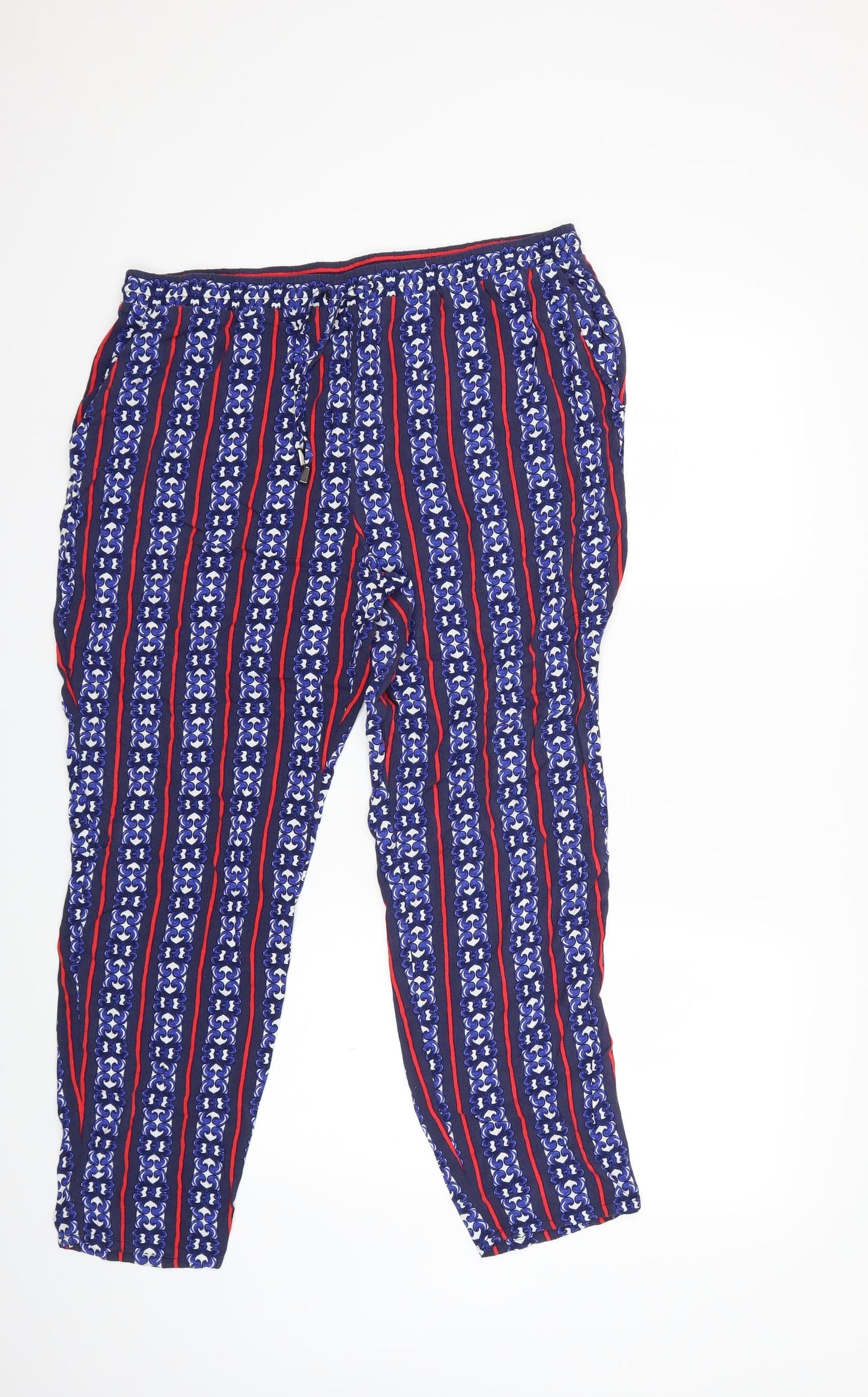 Womens UK Size 16 Papaya Regular Fit  Blue Trousers