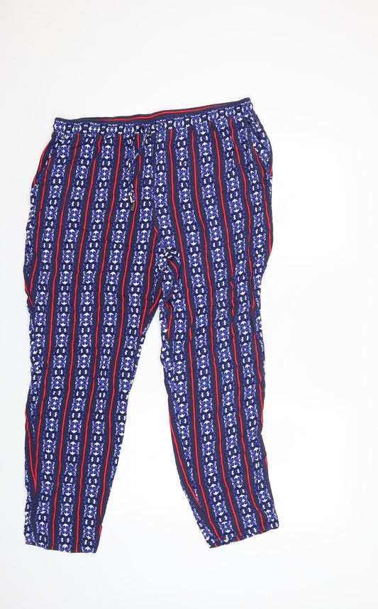Womens UK Size 16 Papaya Regular Fit  Blue Trousers