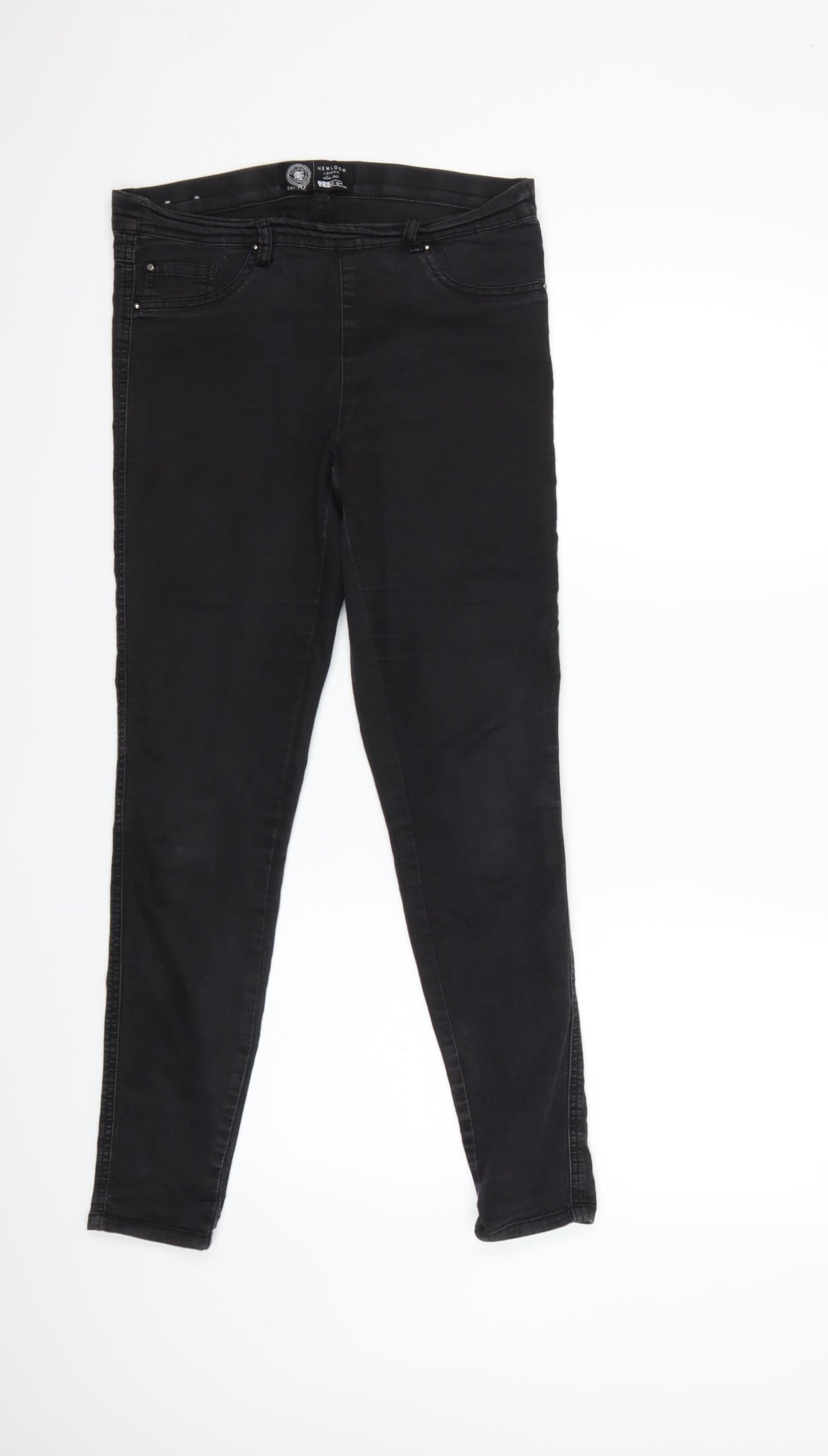 New Look Womens Black  Denim Jegging Jeans Size 10 L28 in