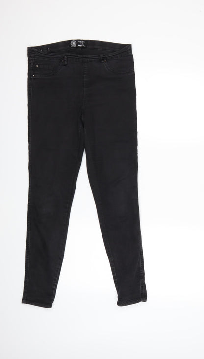 New Look Womens Black  Denim Jegging Jeans Size 10 L28 in