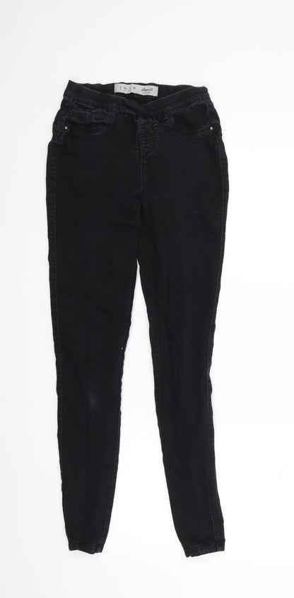 Denim & Co. Womens Black  Denim Jegging Jeans Size 8 L26 in