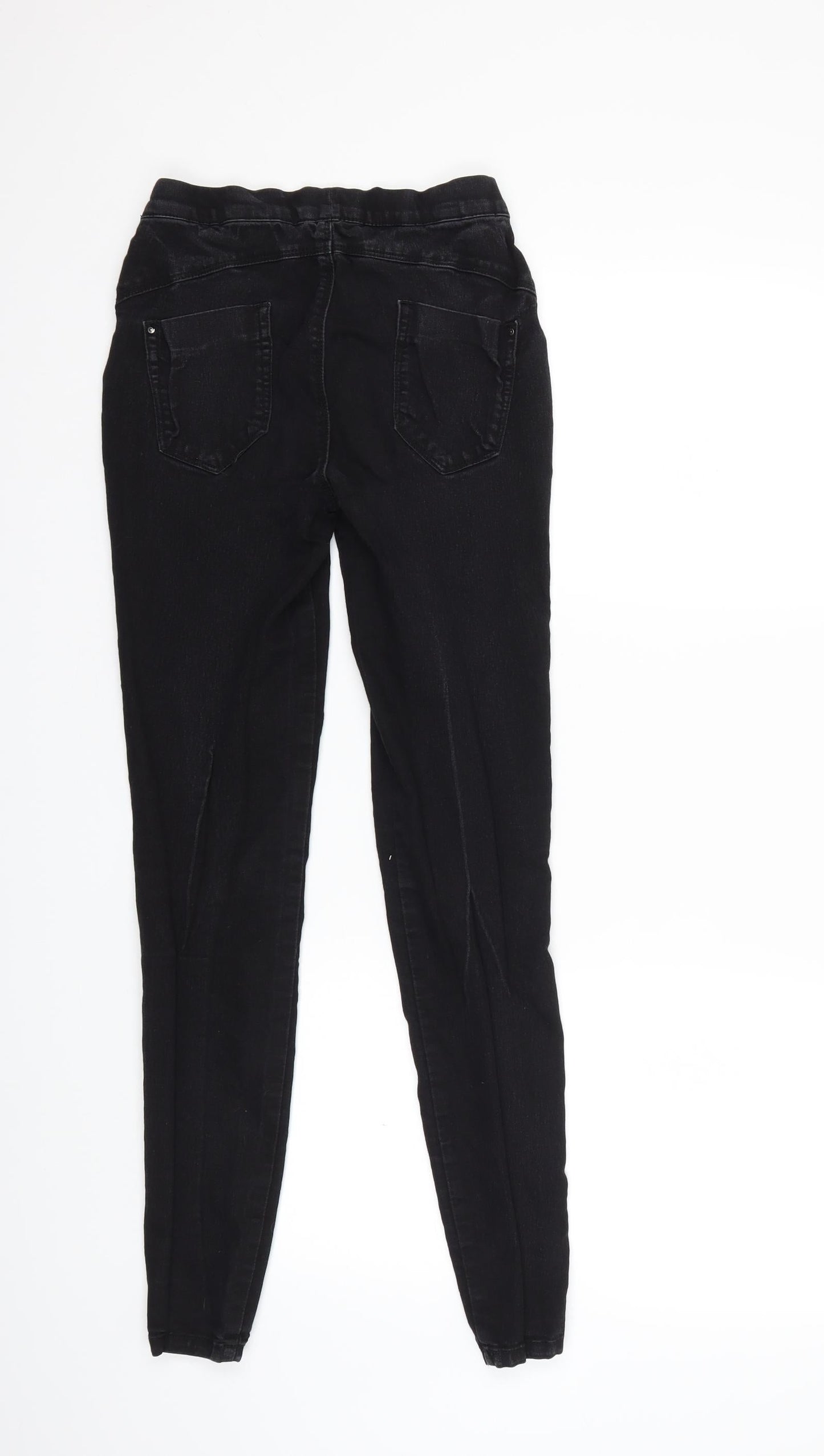 Denim & Co. Womens Black  Denim Jegging Jeans Size 8 L26 in