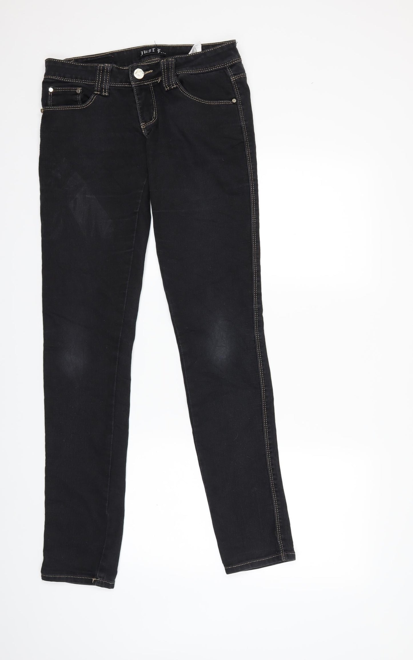 JUST Womens Black  Denim Skinny Jeans Size 30 in L32 in