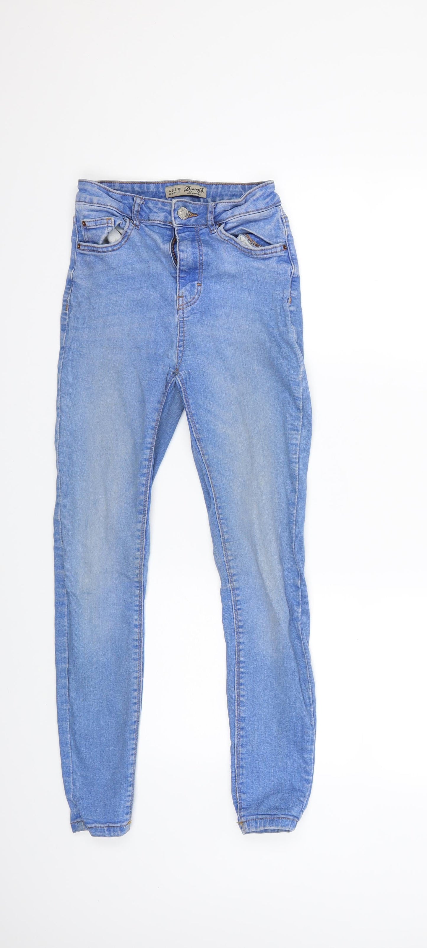 Denim & Co. Womens Blue  Denim Skinny Jeans Size 6 L26 in