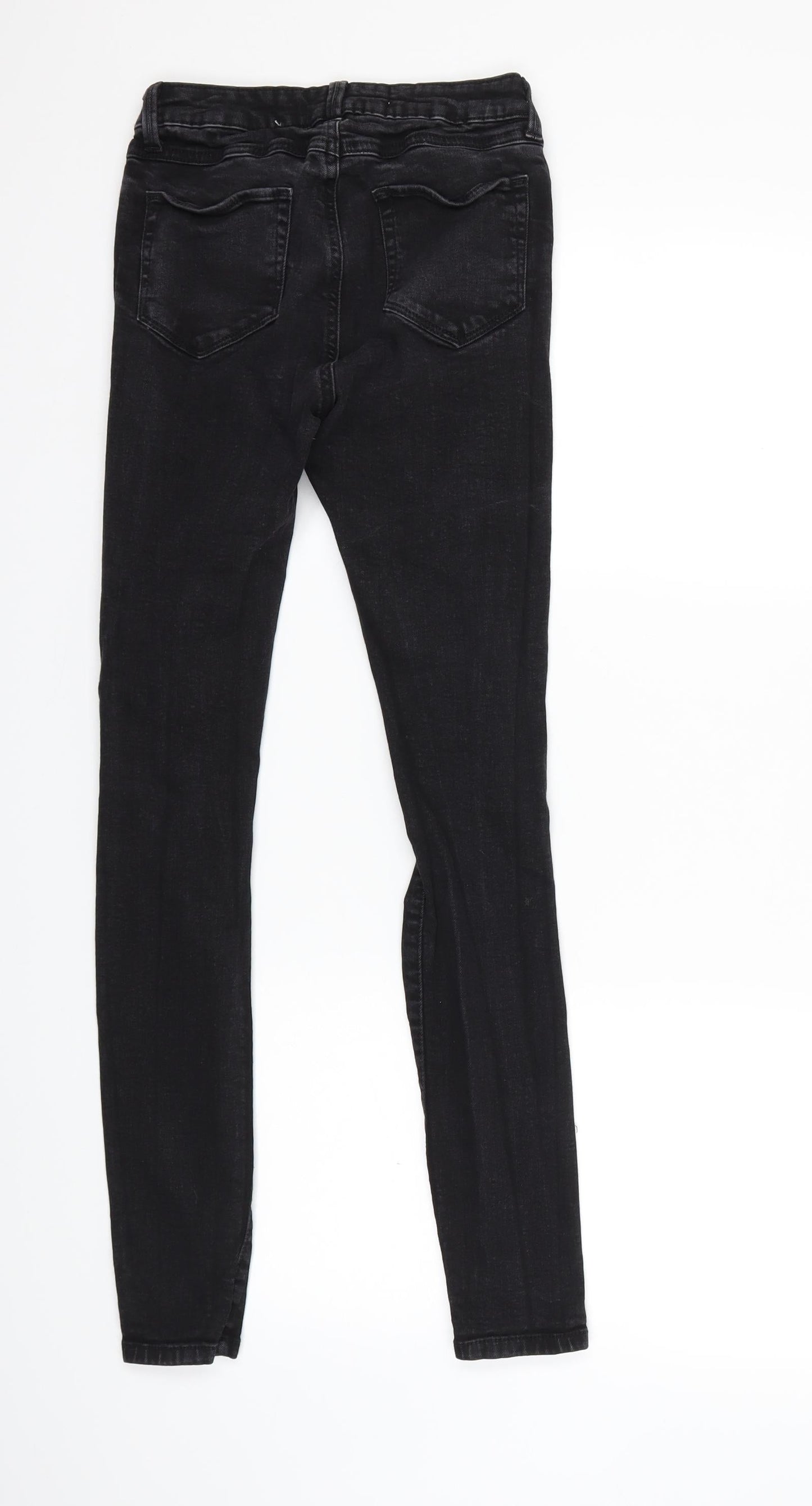 Denim & Co. Womens Black  Denim Skinny Jeans Size 6 L28 in - extreme rip