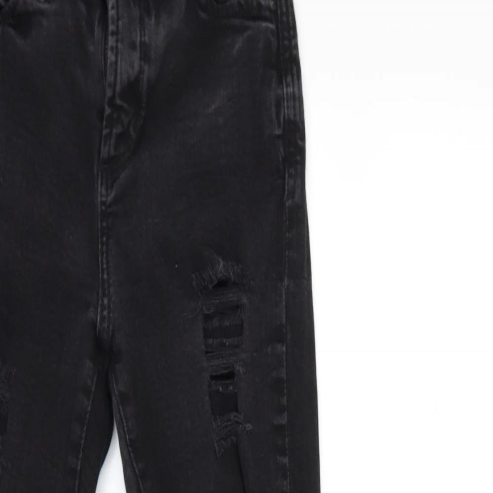 Denim & Co. Womens Black  Denim Skinny Jeans Size 6 L28 in - extreme rip