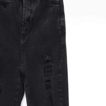 Denim & Co. Womens Black  Denim Skinny Jeans Size 6 L28 in - extreme rip