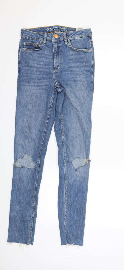 Womens UK Size 26 in Preworn Regular Fit Skinny Blue Jeans