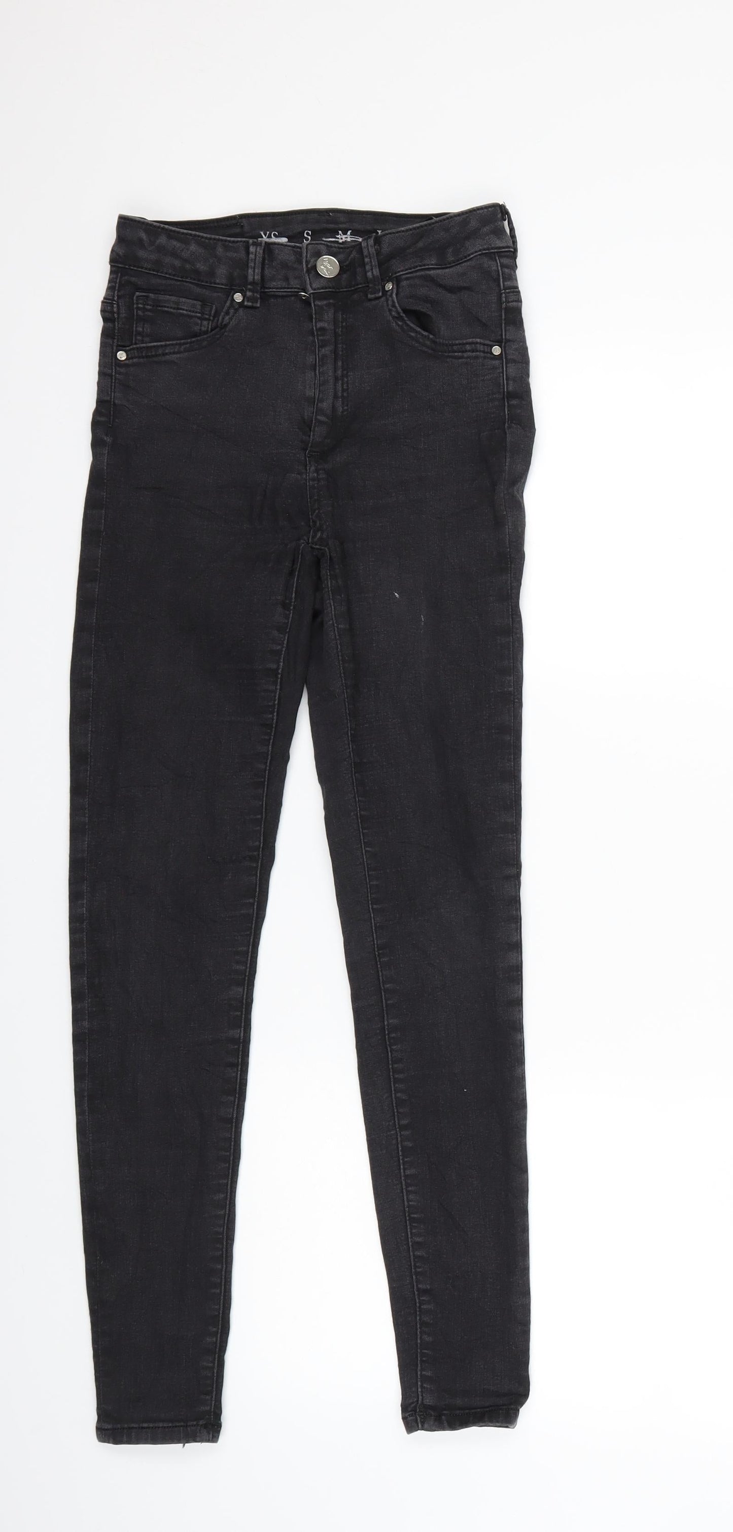 Never Denim Womens Black  Denim Skinny Jeans Size S L27 in