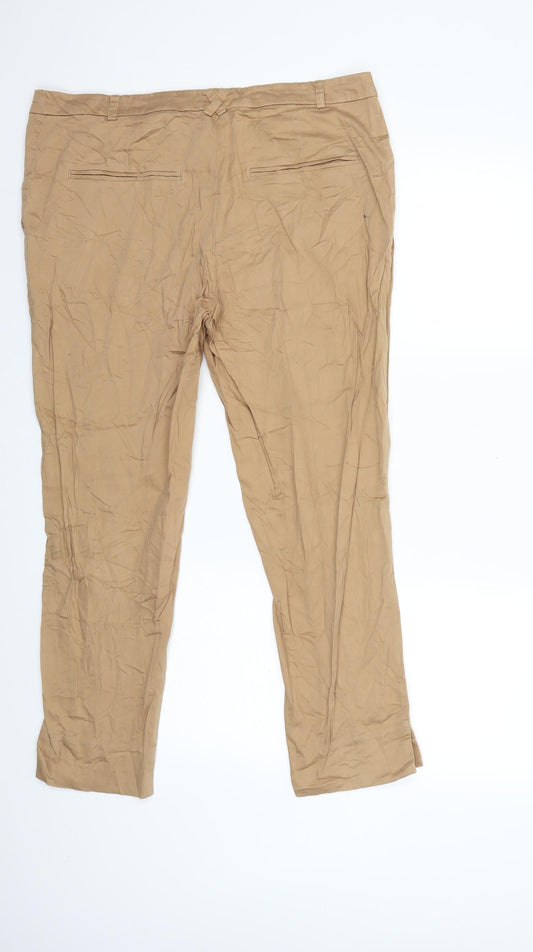 Womens UK Size 16 H&M Regular Fit  Brown Trousers
