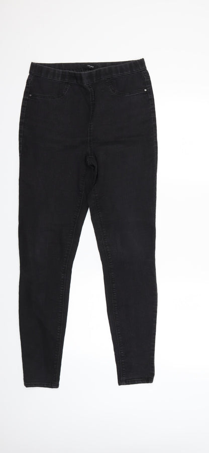 Matalan Womens Black  Denim Skinny Jeans Size 8 L28 in