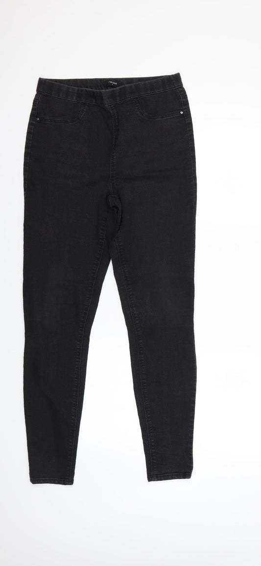 Matalan Womens Black  Denim Skinny Jeans Size 8 L28 in