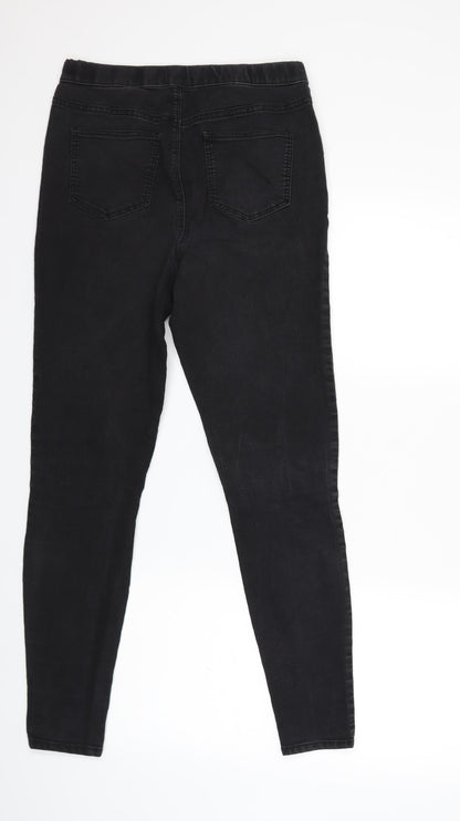 Matalan Womens Black  Denim Skinny Jeans Size 8 L28 in