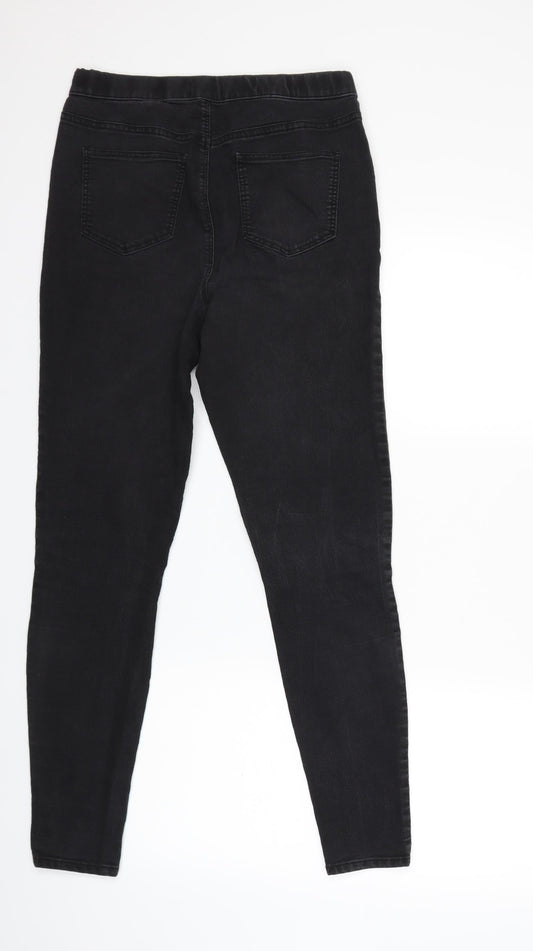 Matalan Womens Black  Denim Skinny Jeans Size 8 L28 in