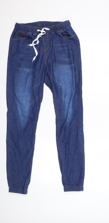 Mens UK Size 28 in Preworn Regular Fit Tapered Blue Jeans