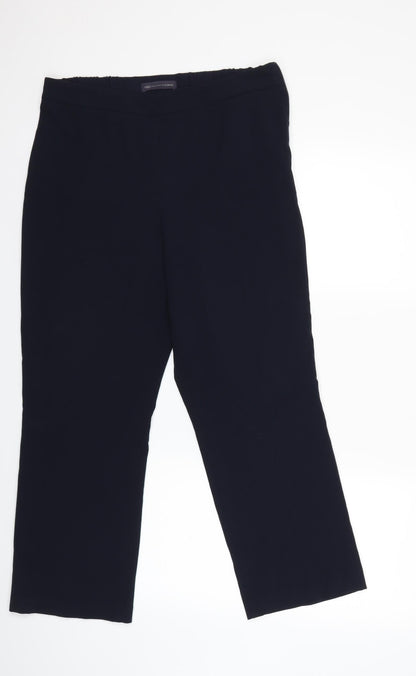 Womens UK Size 12 Marks and Spencer Regular Fit  Blue Trousers