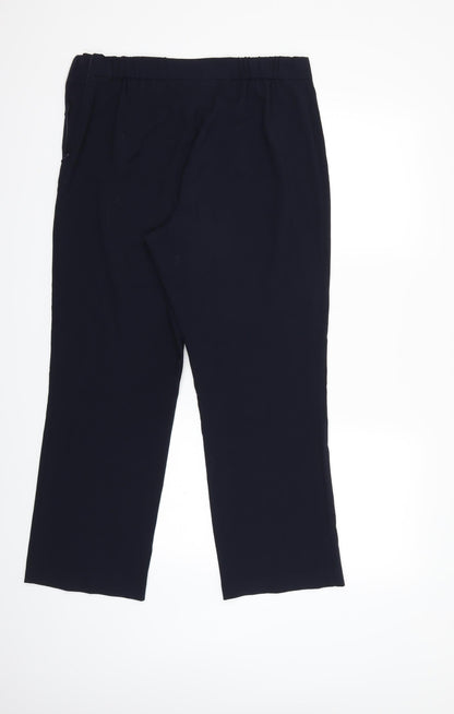Womens UK Size 12 Marks and Spencer Regular Fit  Blue Trousers