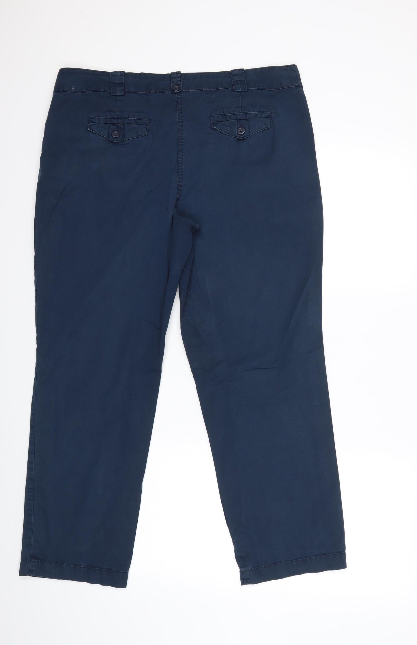 Womens UK Size 14 Debenhams Regular Fit  Blue Trousers